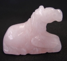 Rose Quartz Horse Statue