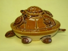 Brown Turtle with 5 Little Turtles on the Top