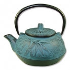 Blue Cast Iron Teapot
