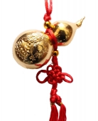 Brass Wu Lou Charm with Kuan Yin