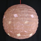 2 of Brown Paper Lanterns with Flower Pictures