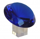 Blue Diamond Crystal with Stem