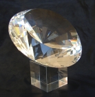 Clear Diamond Crystal with Stem