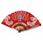 Hand Fan with Peacock Picture in Different Colors
