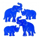 Blue Rhino and Elephant Decals Sticker