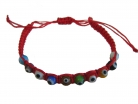 10-Evil-eye-bead Red Bracelet