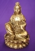 Bronze Sitting Kwan Yin