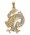 Bejeweled Golden Dragon Pendant
