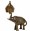 Brass Incense Oil Burner with Elephant